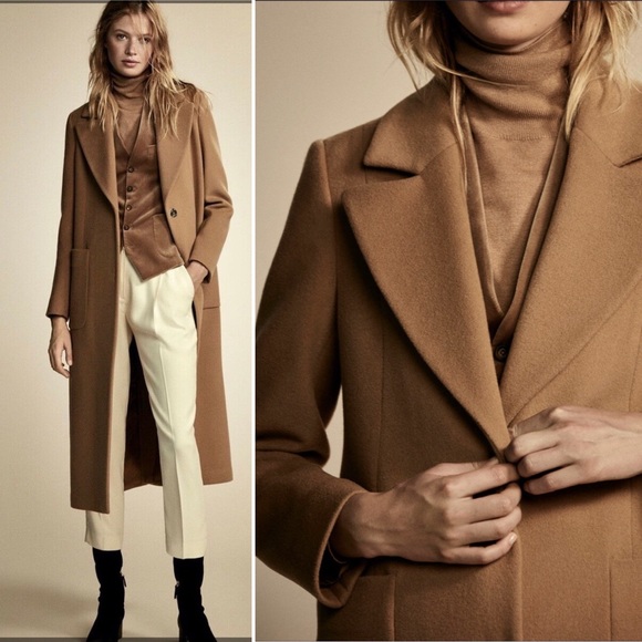 massimo dutti beige coat
